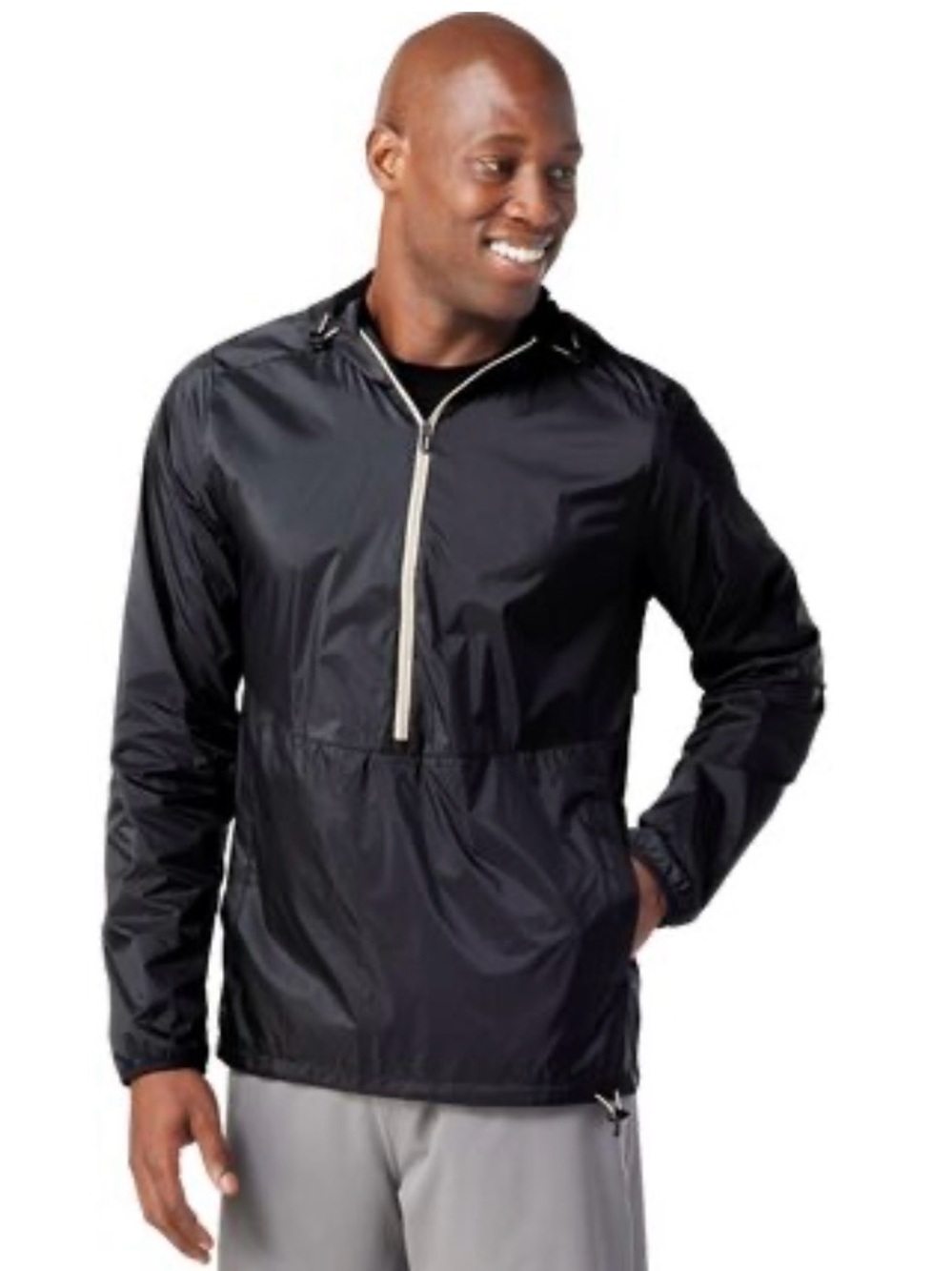 Smartwool Men’s Merino Ultralite Anorak Windbreaker Jacket Black Size XL 1/2 zip